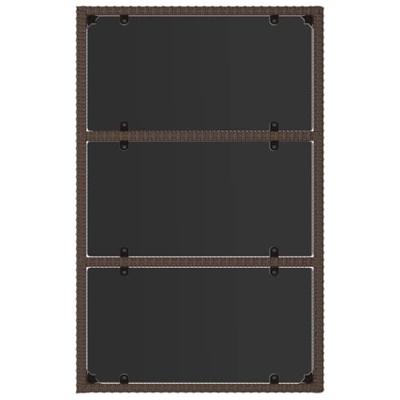 4-delige Loungeset met kussens poly rattan bruin 4-delige Loungeset met kussens poly rattan bruin