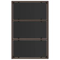 4-delige Loungeset met kussens poly rattan bruin - thumbnail