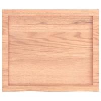 Tafelblad 60x50x(2-4) cm behandeld massief eikenhout lichtbruin - thumbnail