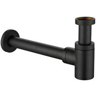 Wiesbaden Star Sifon Mat Zwart 5/4 inch x 32 mm Laag Model - thumbnail