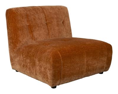 Dutchbone 1-zits Bank 'Giada' Modulair, Velvet, kleur Terra