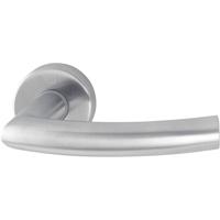 Hoppe deurkruk met rozet - Trondheim - deurdikte 37/42mm - RVS - thumbnail