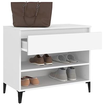 VidaXL Schoenenkast 70x36x60 cm bewerkt hout wit VidaXL Schoenenkast 70x36x60 cm bewerkt hout wit