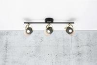 Plafondlamp zwart messing &apos;Lotus&apos; Nordlux 3 Spotlicht 3xE14 zwart / messing - thumbnail
