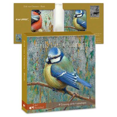 Kaartenmapje Erik van Ommen - Birds 8 Stuks