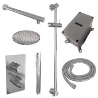 Chrome Carving thermostatische inbouw regendouche set met 3-weg omstelling en 20 cm douchekop - thumbnail