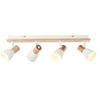 Brilliant PlafondlampDaintree 4-lichts wit met hout - 99867/75 - thumbnail