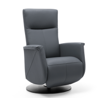 Relaxstoel Toscana Donkerblauw Leer - thumbnail