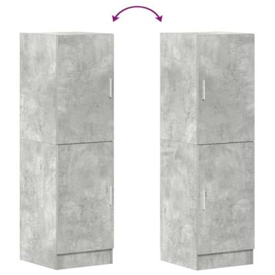 Keukenkast 38x41,5x131,5 cm bewerkt hout betongrijs