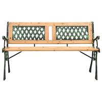Tuinbank 122 cm gietijzer en massief vurenhout - thumbnail