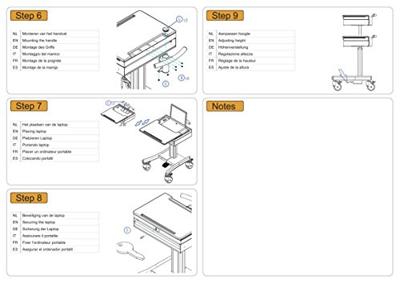 Neomounts MED-M100 Laptophouder Aantal monteerbare displays: 1 Display(s) Crème