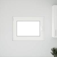 Kelderraam "RISOR" draaikiep-draai-/kantelraam DIN links wit - thumbnail