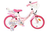 Volare unicorn kinderfiets - meisjes - 14 inch - roze - twee handremmen - thumbnail