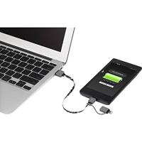 Renkforce RF4145364 USB-kabel USB 2.0 USB-A stekker, USB-micro-B stekker, Apple Lightning stekker 0.20 m Camouflage Platte uitvoering, Zeer flexibel - thumbnail