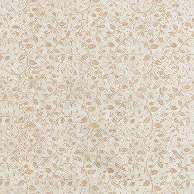 Cadeaupapier - Geschenkpapier - Brown leaves in white on brown 50 cm