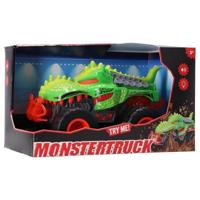 Monstertruck Dino + Licht en Geluid Blauw - thumbnail