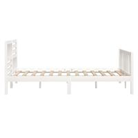 Bedframe massief hout wit 120x190 cm - thumbnail