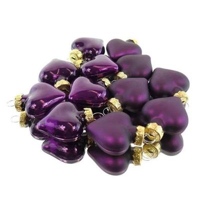 Hart glas L2b4,5h4 cm vijg 12 st Decoris - Decoris Hart glas L2b4,5h4 cm vijg 12 st Decoris - Decoris