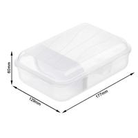 Rotho fun lunchbox met verdeelschotje 0.9l transparant - thumbnail