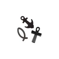Edelstenen Hanger Hematiet (Assortiment - 5) - thumbnail