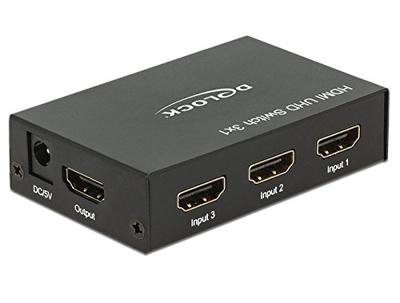 Delock 18683 HDMI-switch Ultra HD-geschikt 3840 x 2160 Pixel Delock 18683 HDMI-switch Ultra HD-geschikt 3840 x 2160 Pixel