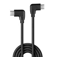 Lindy USB 2.0 kabel type C naar C, gebogen, 0,5 m - thumbnail