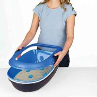 TRIXIE KATTENBAK VICO EASY CLEAN AQUA / WIT 40X40X56 CM - thumbnail