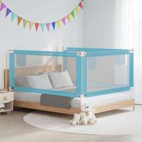 VidaXL Bedhekje peuter 180x25 cm stof blauw - thumbnail