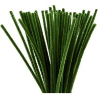 Creativ Company Chenille, l: 30 cm, dikte 6 mm, dennegroen, 50 stuk/ 1 doos - thumbnail