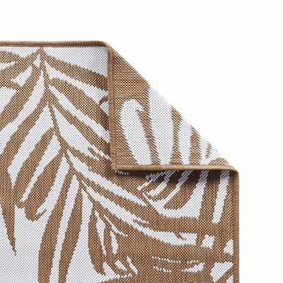 VidaXL Buitenkleed omkeerbaar 80x150 cm bruin en wit VidaXL Buitenkleed omkeerbaar 80x150 cm bruin en wit