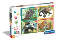 Clementoni legpuzzel 4in1 baby cuddles - thumbnail