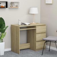 Bureau 90x45x76 cm bewerkt hout sonoma eikenkleurig - thumbnail
