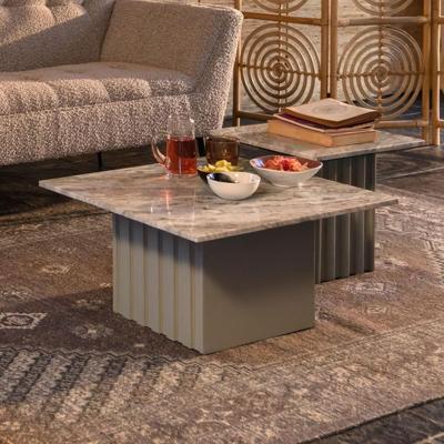 Dutchbone Salontafel 'Clayton' Marmer, 60 x 60cm Dutchbone Salontafel 'Clayton' Marmer, 60 x 60cm