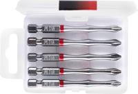 KS Tools 918.3156 9183156 Kruis-bit PH 2 Vernikkeld E 6.3 5 stuk(s) - thumbnail
