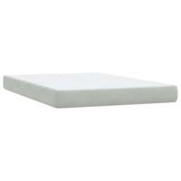 Boxspring met matras fluweel lichtgrijs 160x210 cm - thumbnail
