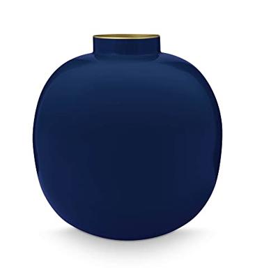 Pip Studio Vaas Metaal Blauw 23cm