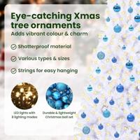 Kunstkerstboom met 300 LED Wit 180 cm PVC en staal - thumbnail