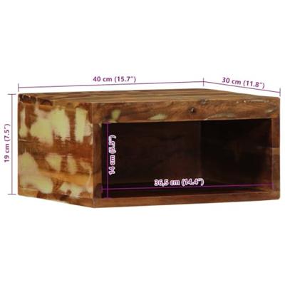 Tv-wandmeubelen 2 st massief gerecycled hout