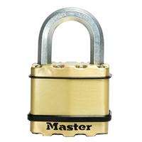 Masterlock 50mm laminated steel padlock - zinc outer treatment with brass finish - M5BEURD - thumbnail