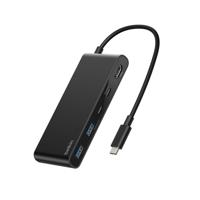 Belkin USB C Hub, 7-poorts USB C Adaptor voor 4K@60Hz HDMI Display, SD + MicroSD, 100W PD, Snelle Gegevensoverdracht (5Gbps), meerpoorts USB Hub - voor MacBook, iPad Pro, Chromebook - HDMI 2.0 - Zwart - thumbnail