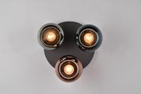 Trio Design plafondlampSheldon zwart met smoke glas - R61303017 - thumbnail