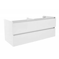 Vision onderkast met 4 laden 2 uitsparingen 120 x 46 cm glans wit - thumbnail