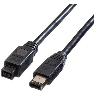 ROLINE IEEE 1394b / IEEE 1394 kabel, 9/6pin, zwart, 1,8 m