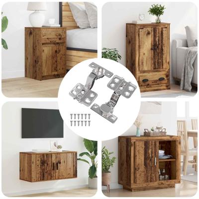 VidaXL Scharnier 2 pcs nikkel 85 x 52,5 x 9,5 mm ijzer