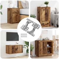 VidaXL Scharnier 2 pcs nikkel 85 x 52,5 x 9,5 mm ijzer - thumbnail