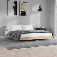 Bedframe zonder matras hout sonoma eikenkleurig 140x200 cm - thumbnail