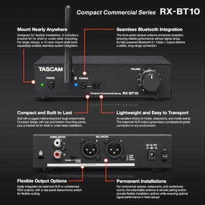 Tascam RX-BT10 bluetooth ontvanger