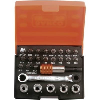 Bahco 2058/S26-2 2058/S26-2 Dopsleutelset 1/4 26-delig