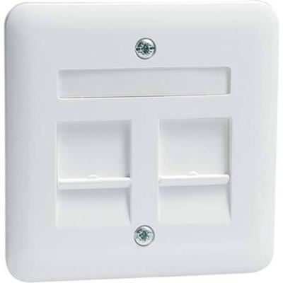 Peha Afdekplaat Catv ISDN dubbel LW recht - 4602274