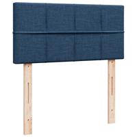 Boxspring met matras stof blauw 90x200 cm - thumbnail